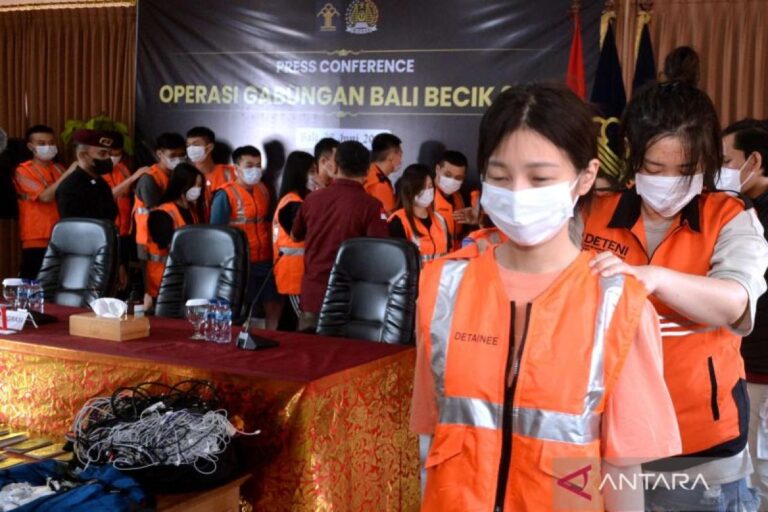 103 warga negara Taiwan ditangkap di Bali atas dugaan terlibat dalam kejahatan siber