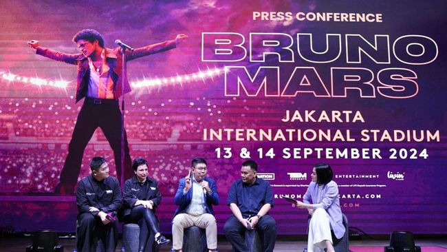 100.000 Tiket Konser Bruno Mars di Livin by Mandiri Mendekati Penjualan Puncak