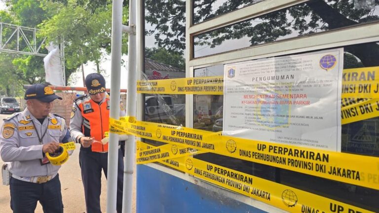 Dishub DKI Segel Puluhan Parkir Ilegal di Jakarta, Termasuk Milik Perumda Dharma Jaya